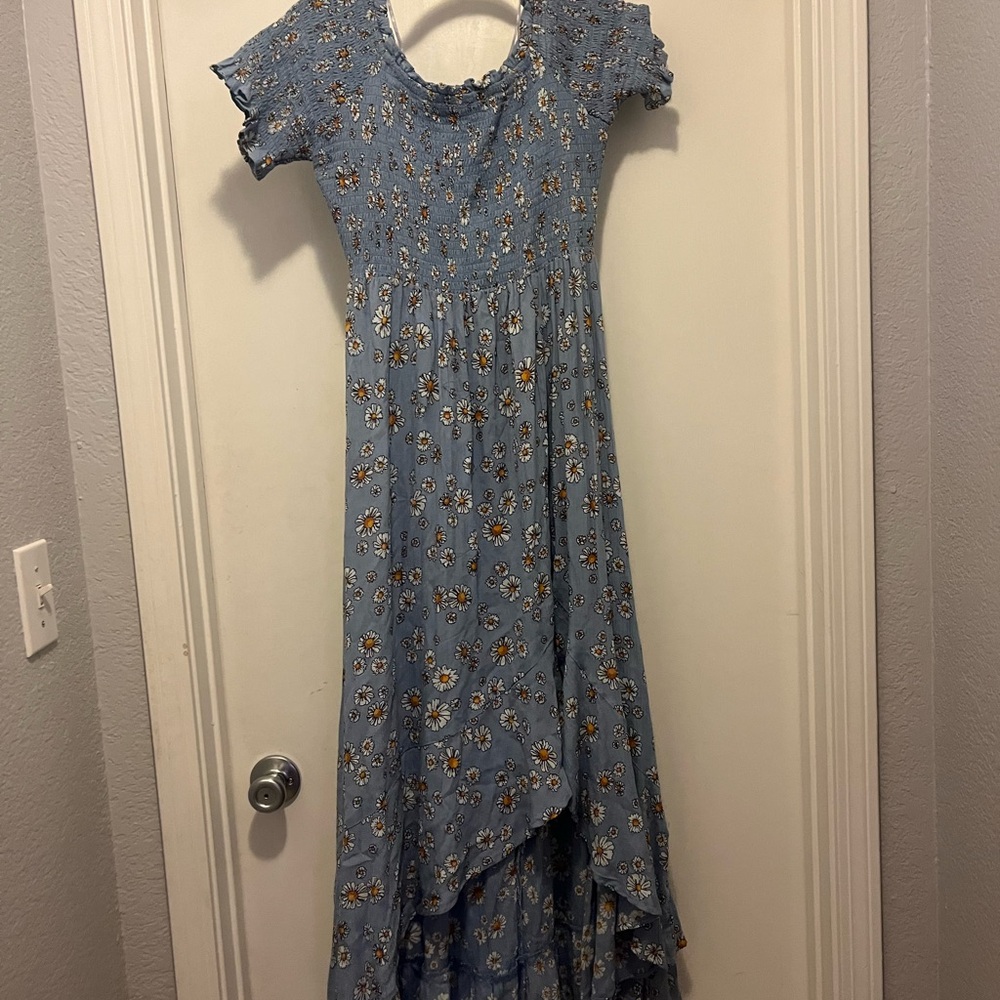 Angie Blue Romper Maxi Dress